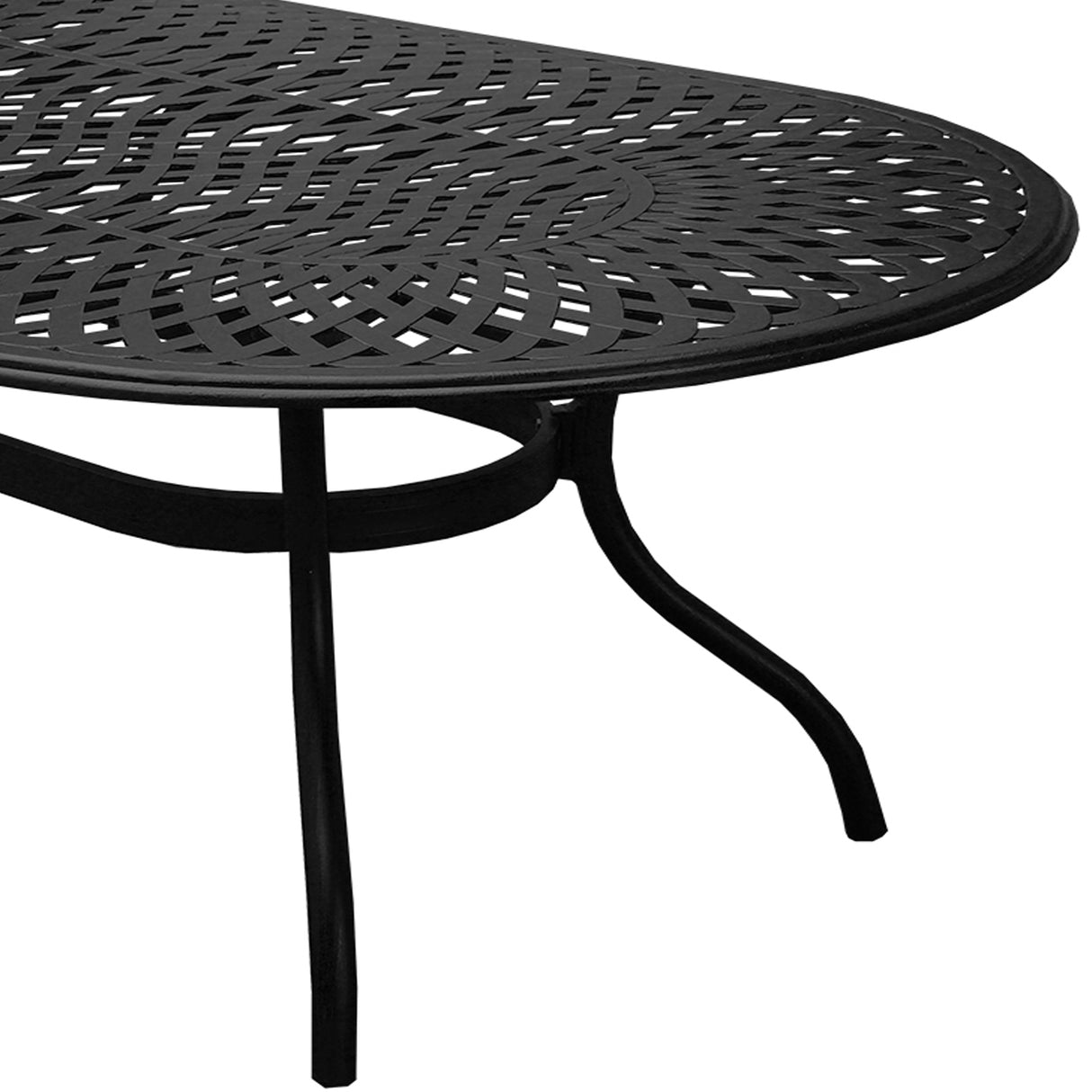 Outdoor Modern Aluminum 95-in Large Oval Patio Dining Table Sharicks