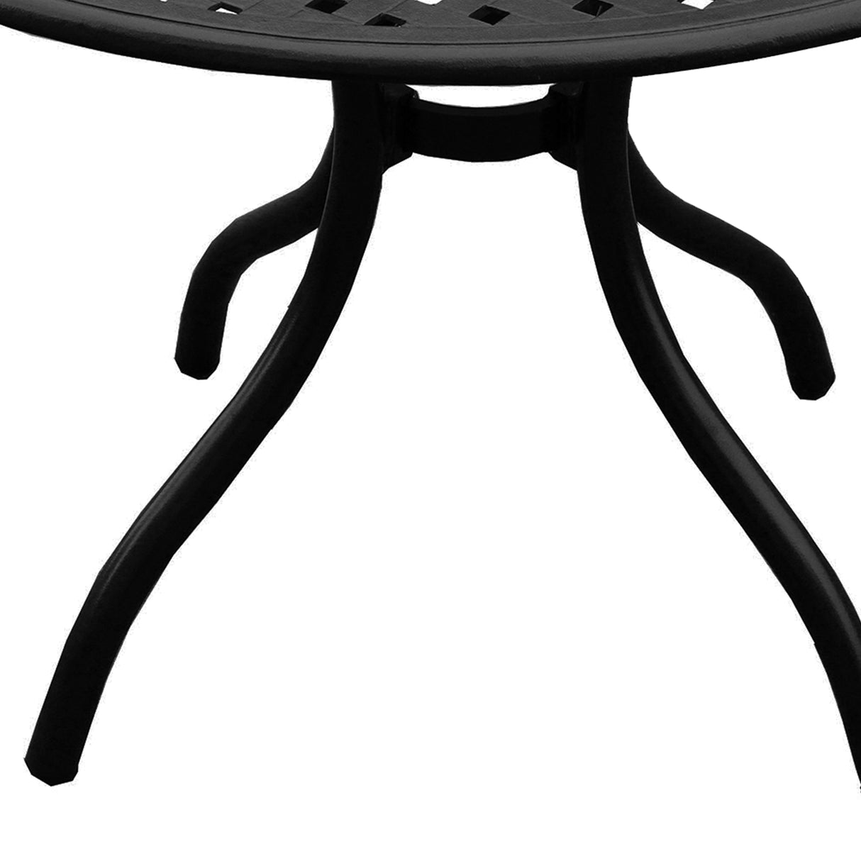Modern Outdoor Mesh Aluminum 42-in Round Patio Dining Table Sharicks