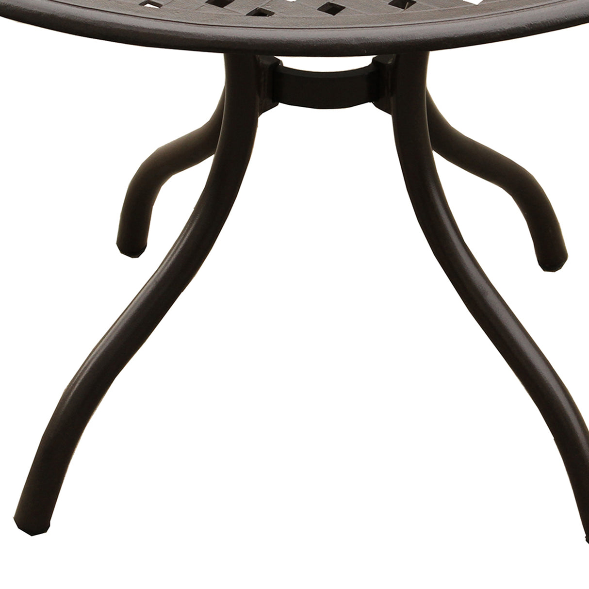 Modern Outdoor Mesh Aluminum 42-in Round Patio Dining Table Sharicks