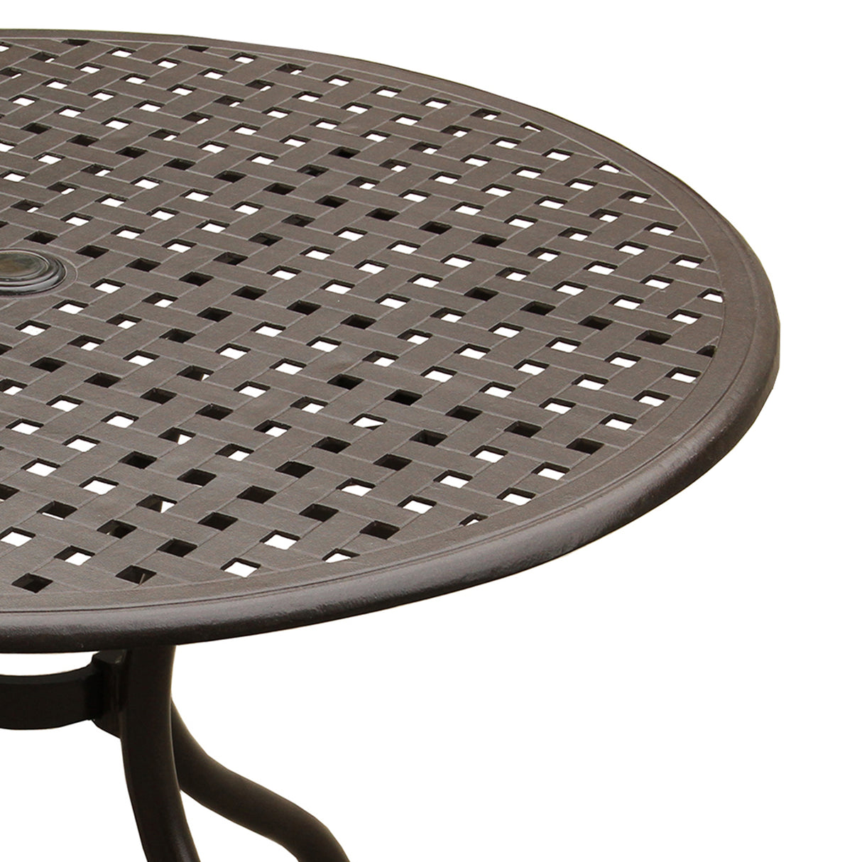 Modern Outdoor Mesh Aluminum 42-in Round Patio Dining Table Sharicks