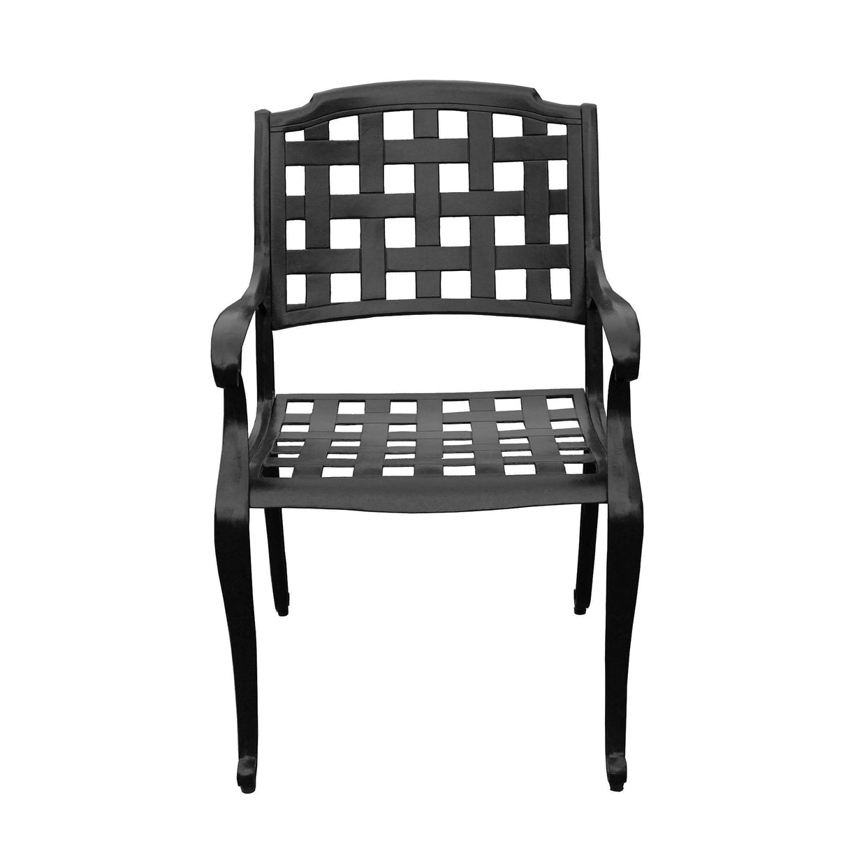 Modern Outdoor Mesh Cast Aluminum Patio Dining Chair Sharicks