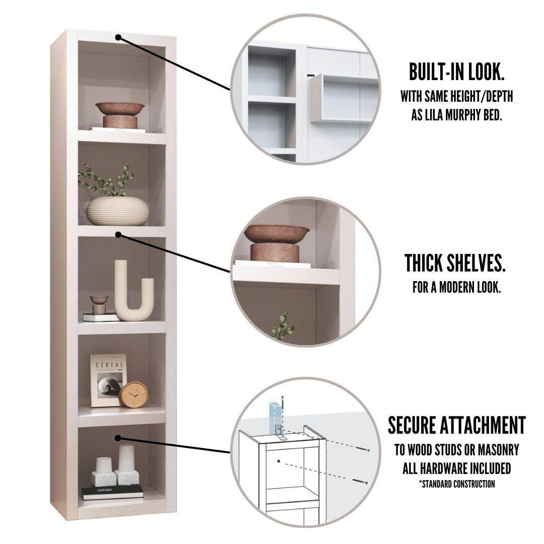 Brown Natural Wood Grain 84-in Tall Wooden Bookcase Shelf - Sharicks