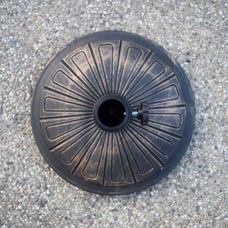 Antique Bronze 28 lbs Round Concrete Umbrella Stand Base Weight
