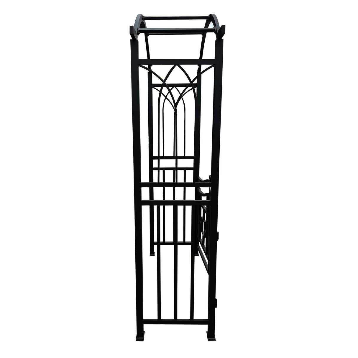 Black Aluminum Garden Arch with Gate