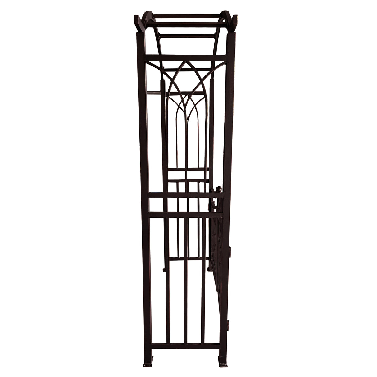 Bronze Aluminum Garden Arch with Gate