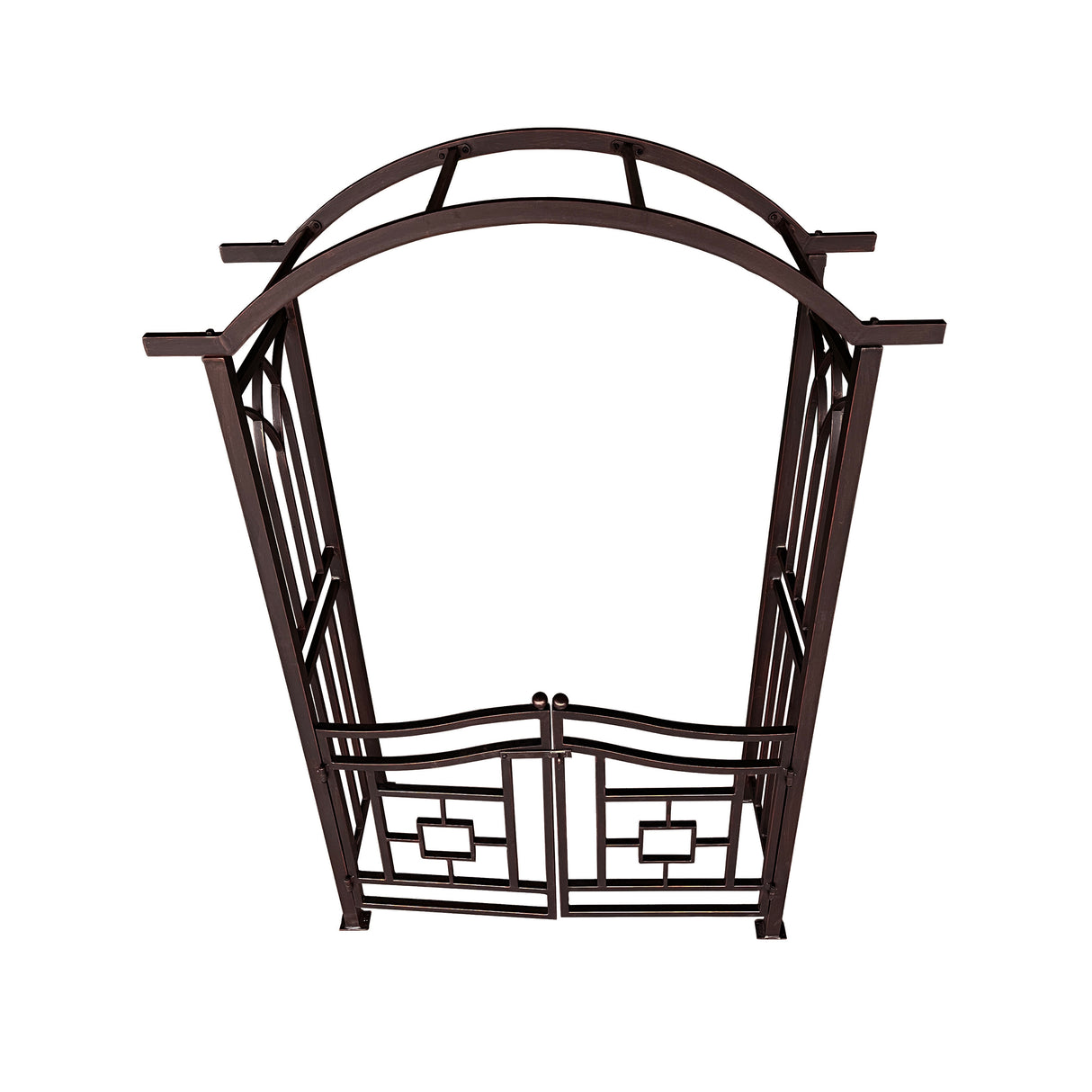Bronze Aluminum Garden Arch with Gate