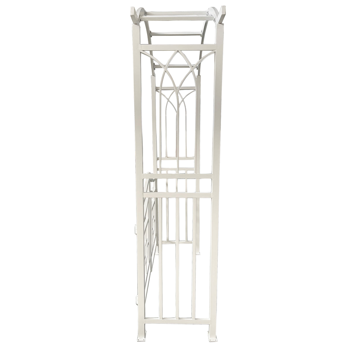 White Aluminum Garden Arbor Arch with Gate