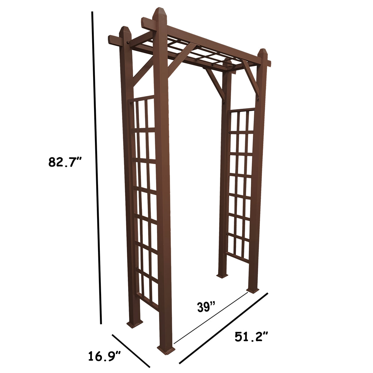 Brown Modern Aluminum Garden Arch