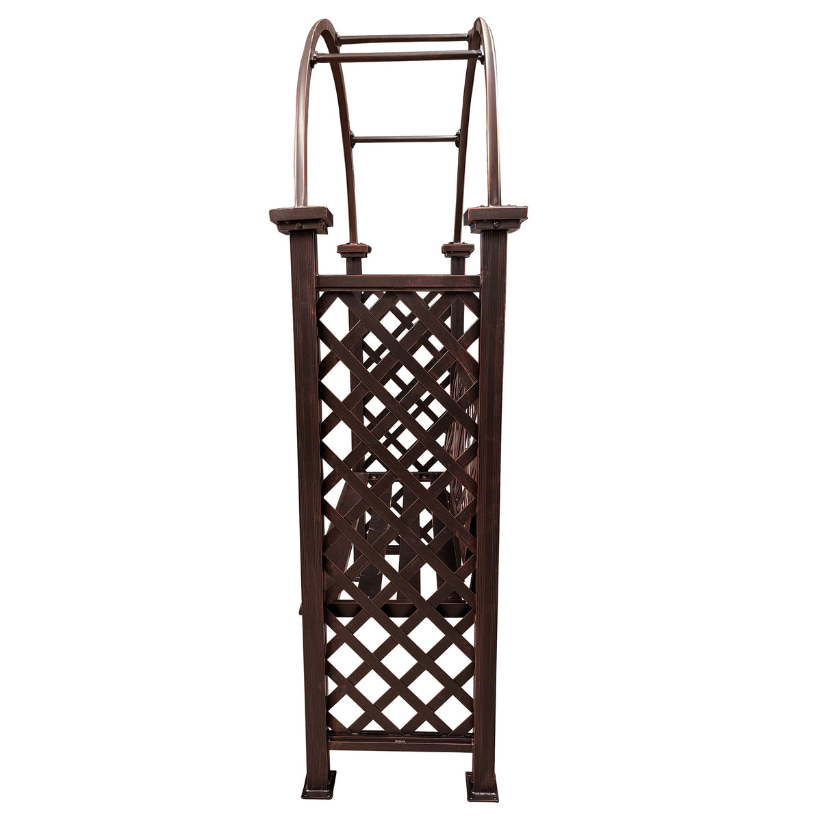 Bronze Aluminum Garden Arch with 2-Seater Bench