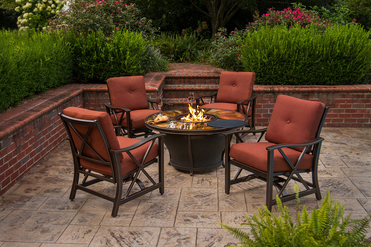 Aluminum Deep Seating Rocking Club Chairs in Antique Copper (set of 2) Sharicks