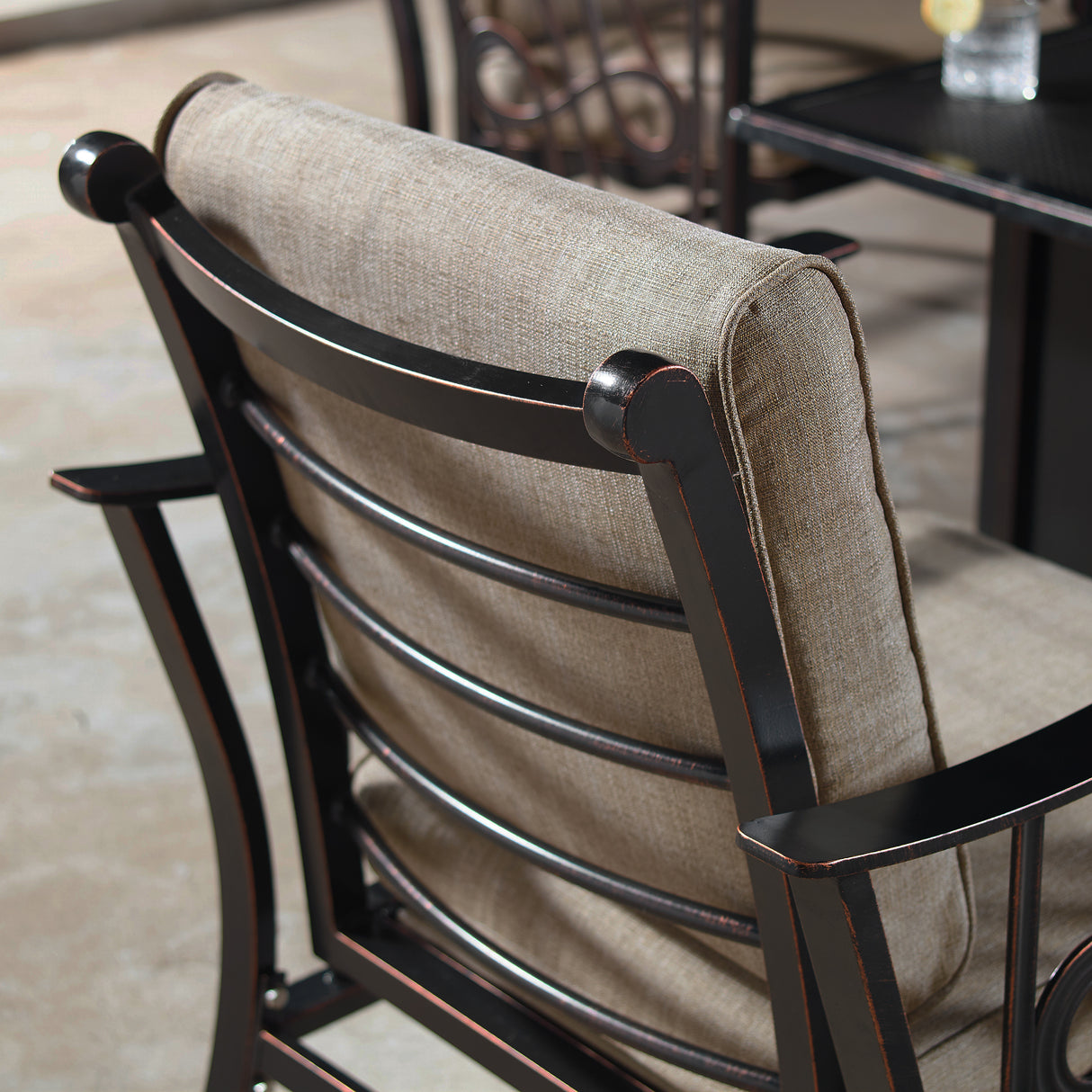 Aluminum Deep Seating Rocking Club Chairs in Antique Copper (set of 4) Sharicks