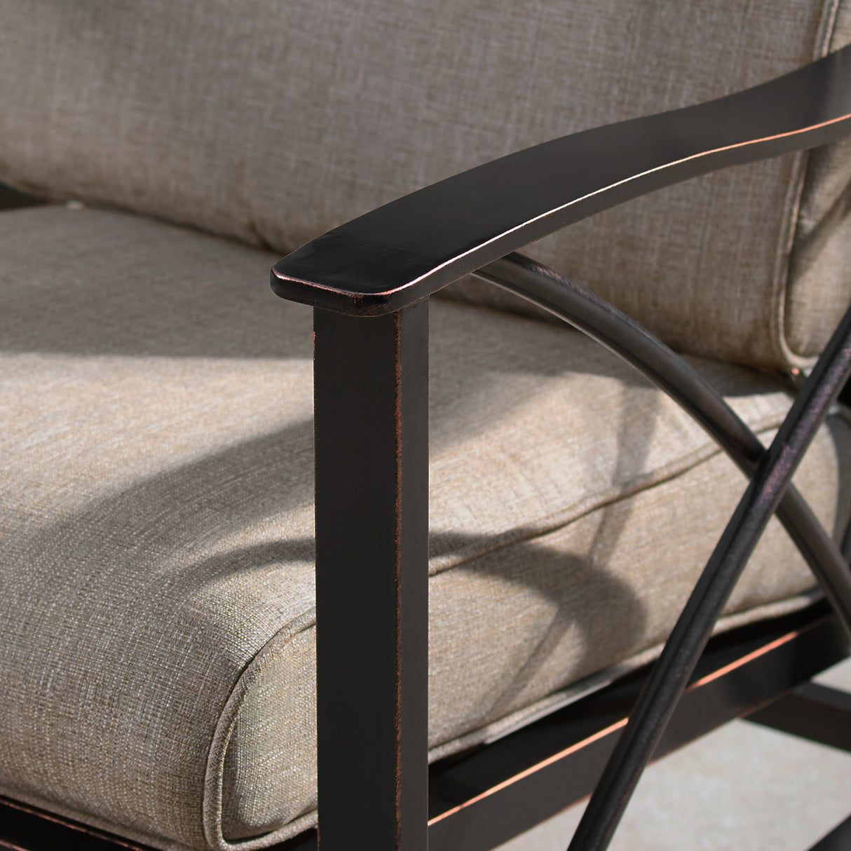 Aluminum Deep Seating Rocking Club Chairs in Antique Copper (set of 4) Sharicks