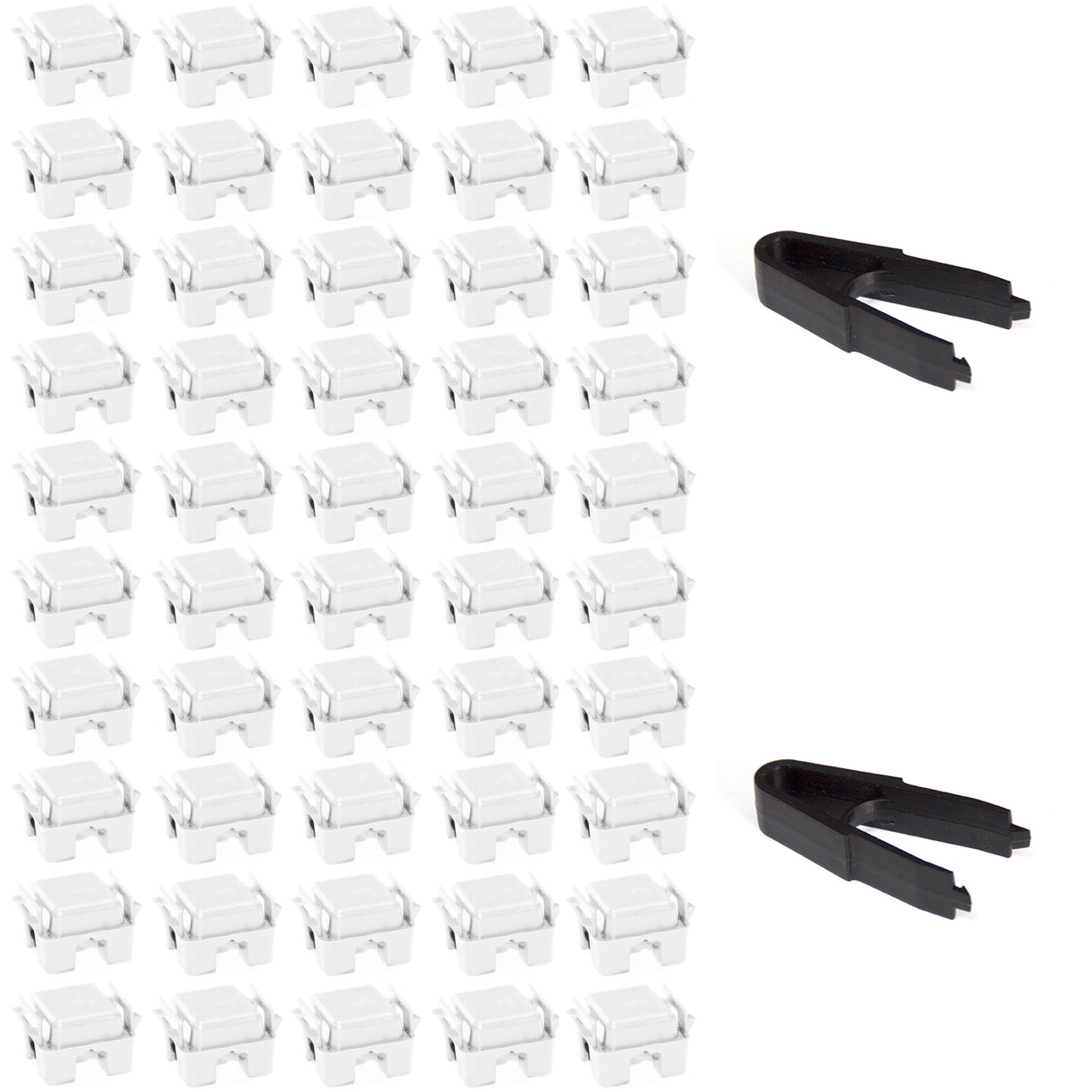 Modular Cube Locking Clips Pack of 50 and 2 Tweezers