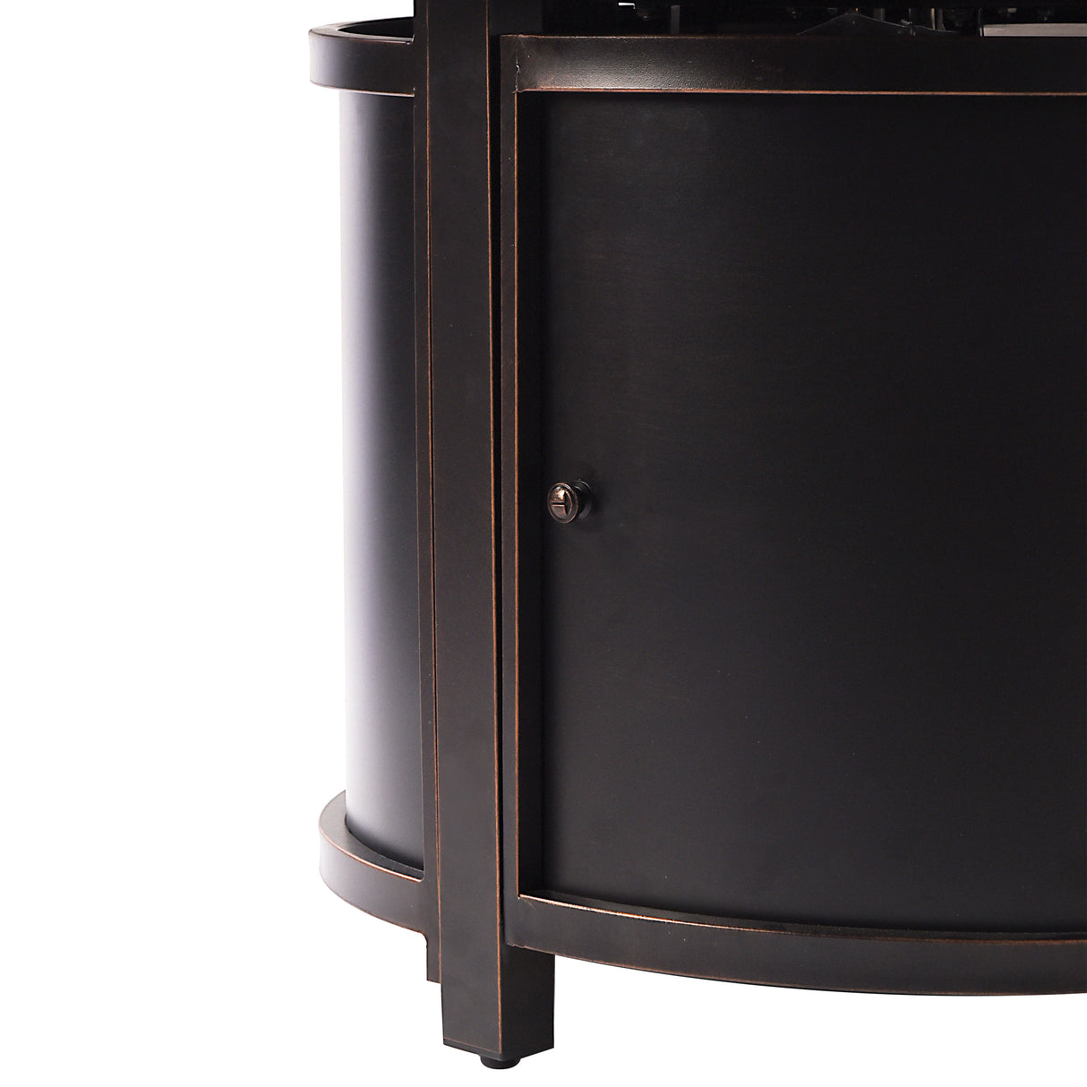 Aluminum 44-in Round Propane Fire Table with Beads, Covers and Lid Sharicks