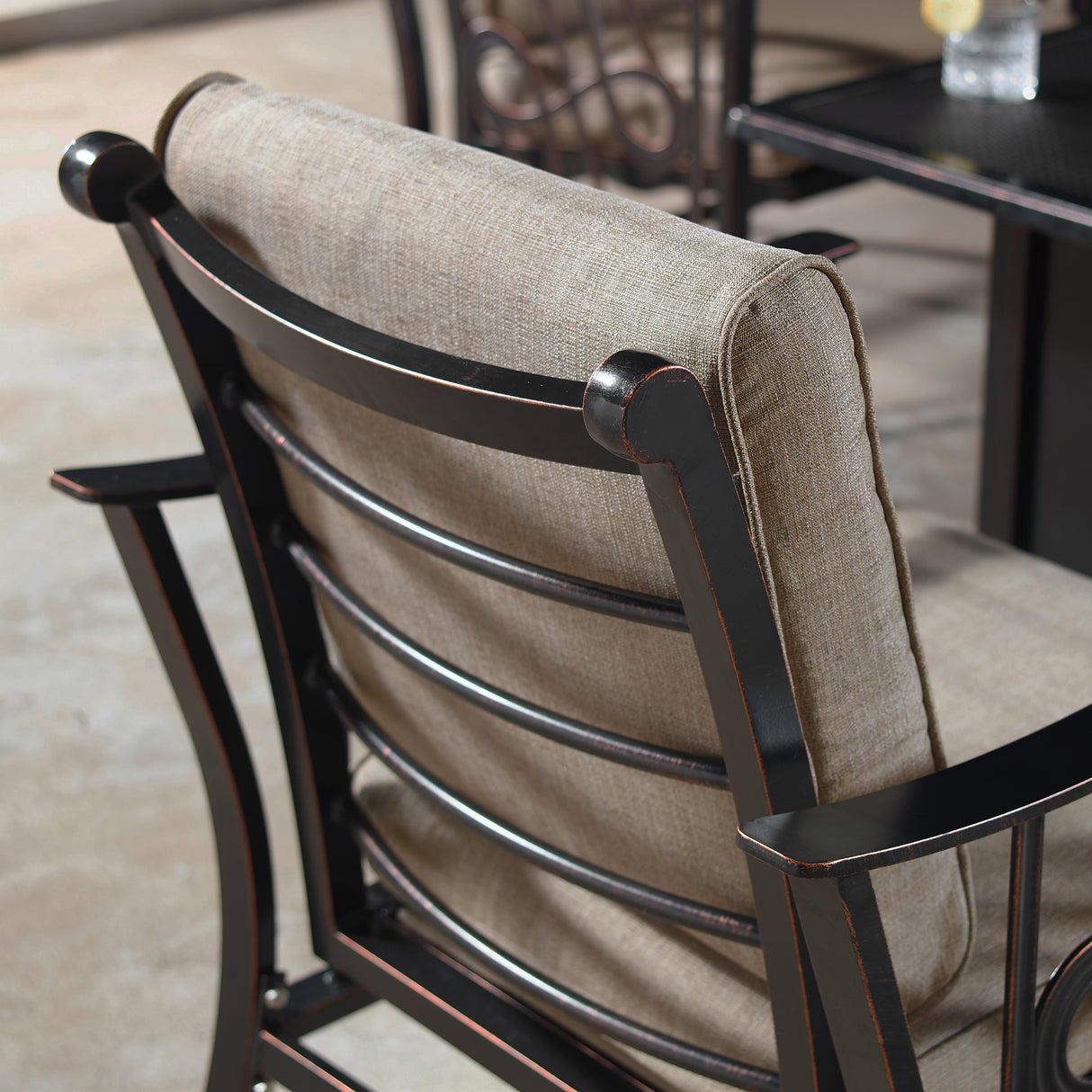 Aluminum Deep Seating Rocking Club Chairs in Antique Copper (set of 4) Sharicks