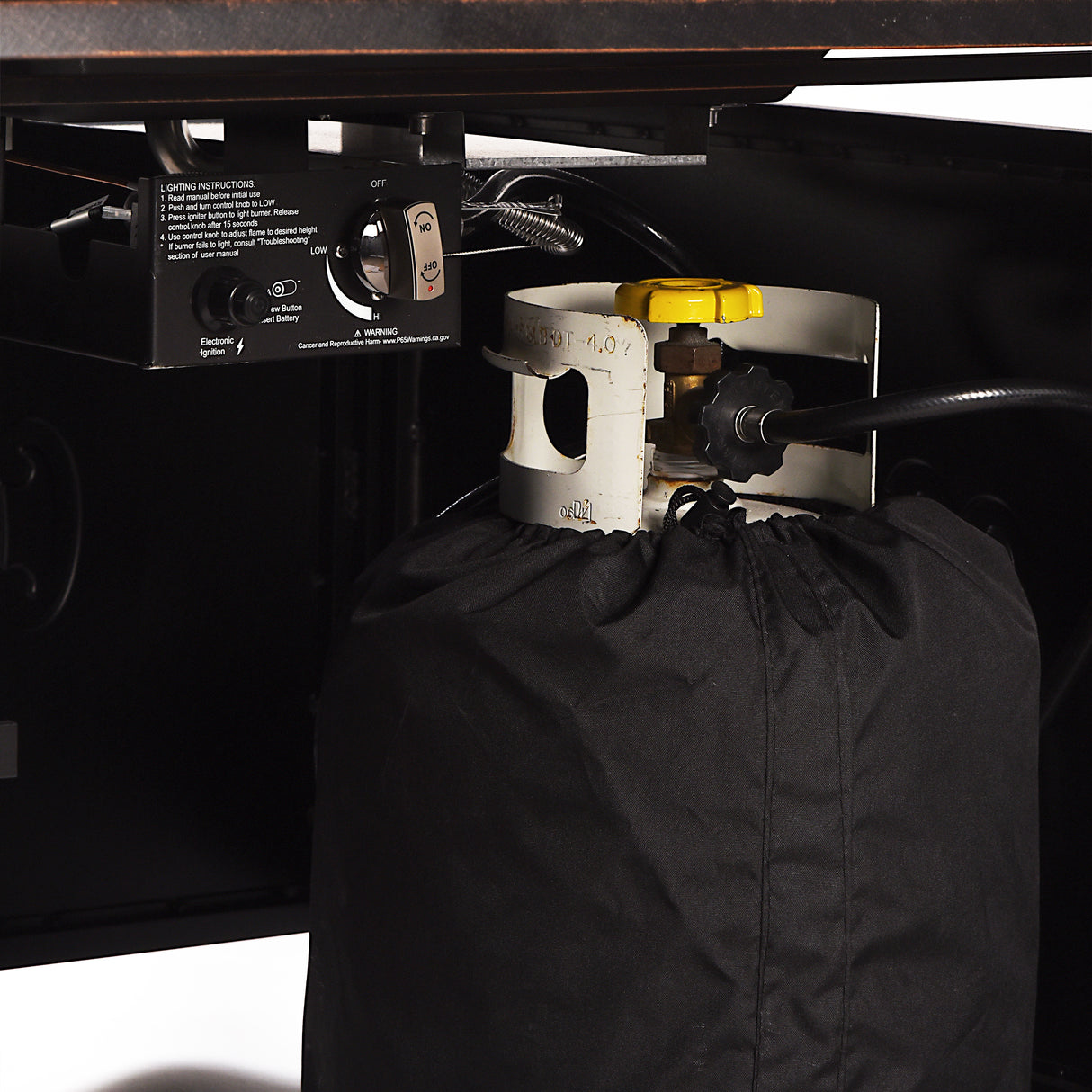 Aluminum 42-in Square Propane Fire Table with Beads, Covers and Lid Sharicks