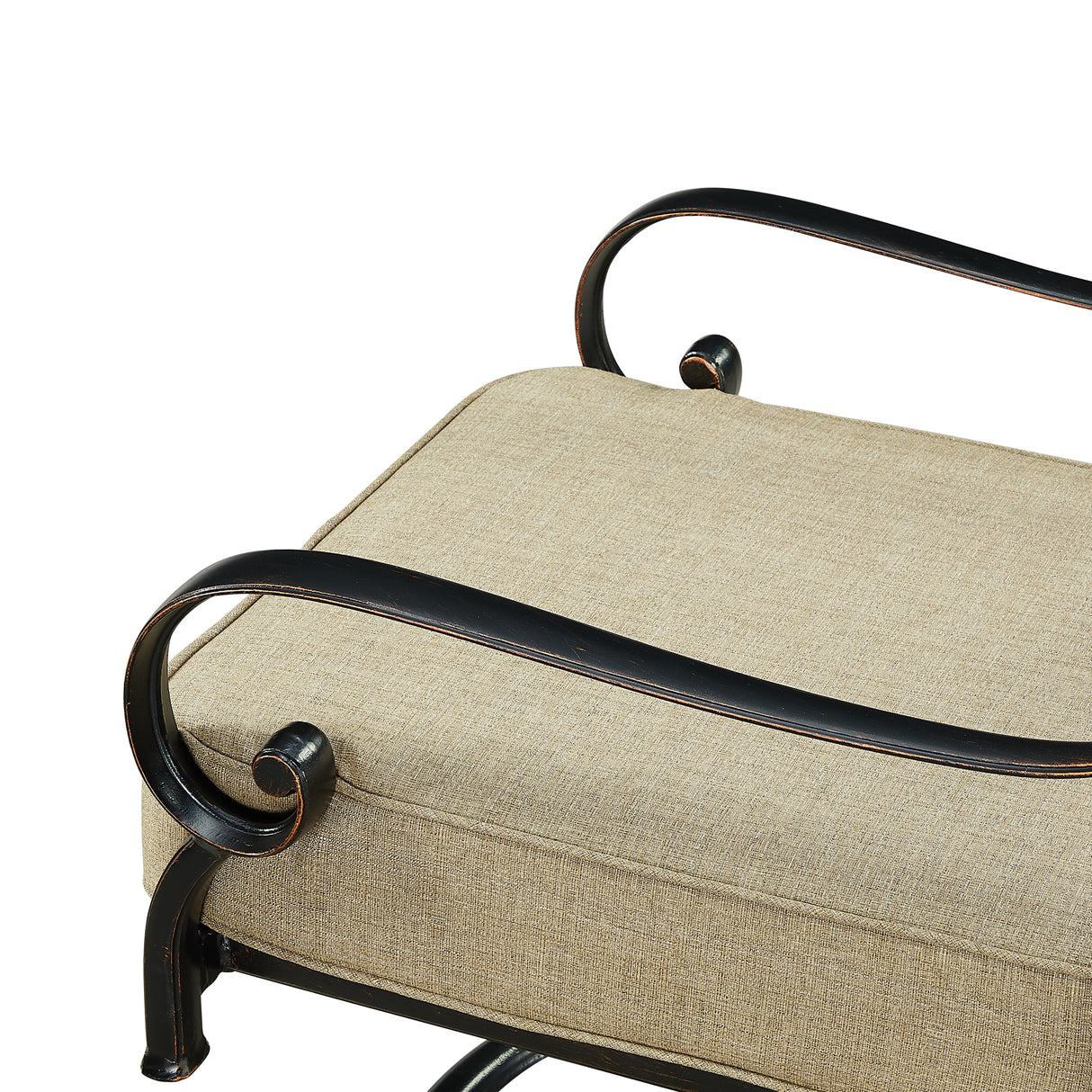 Pair of Black Aluminum Deep Seating Swivel Rocker Club Chairs with Cushions - Sharicks