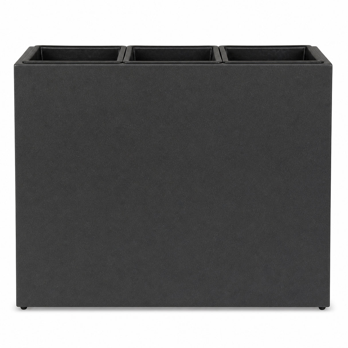Smooth Rectangular Fiber Cement Planter, Black