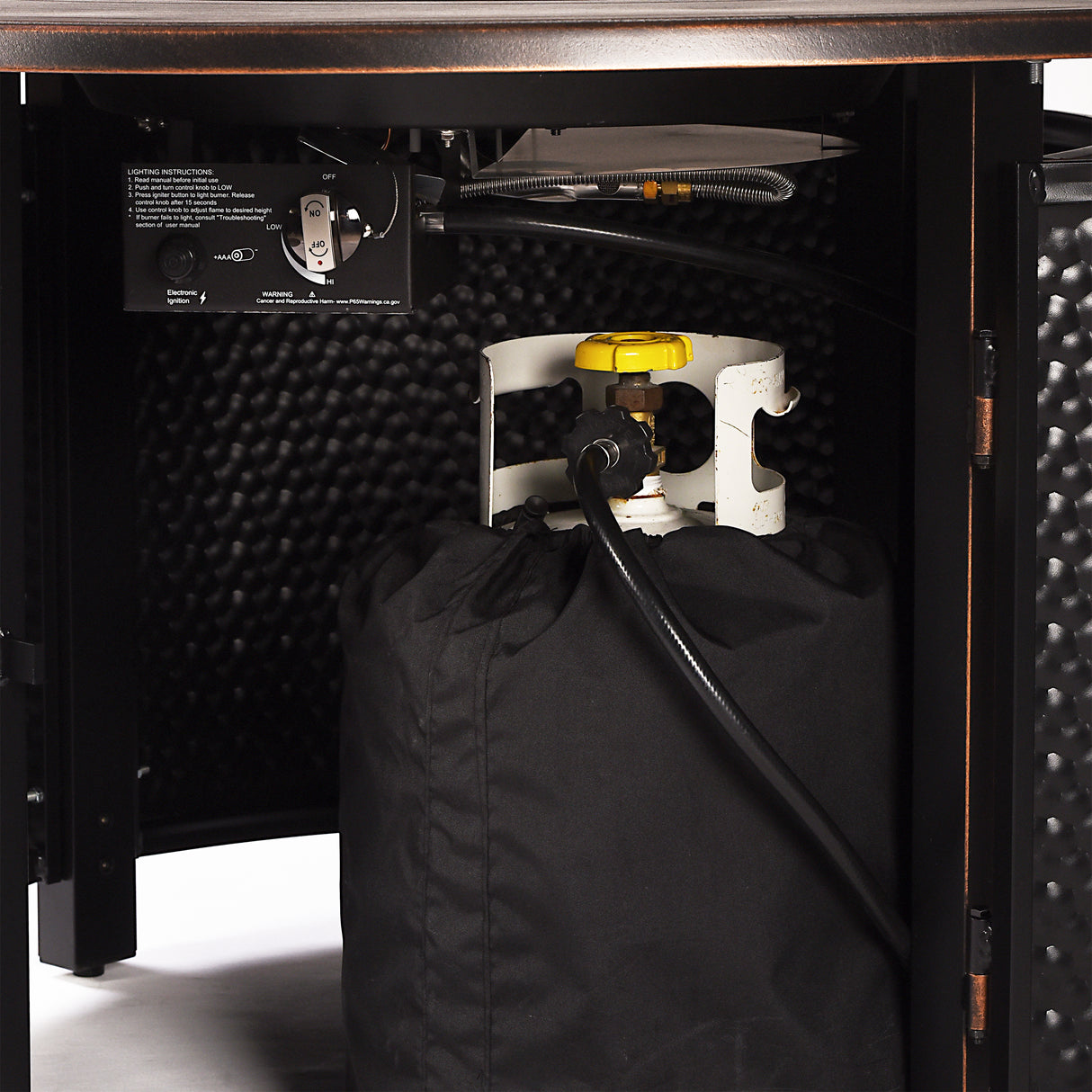 Black Aluminum Fire Table Set with Two Loveseats and Two Club Chairs - Sharicks