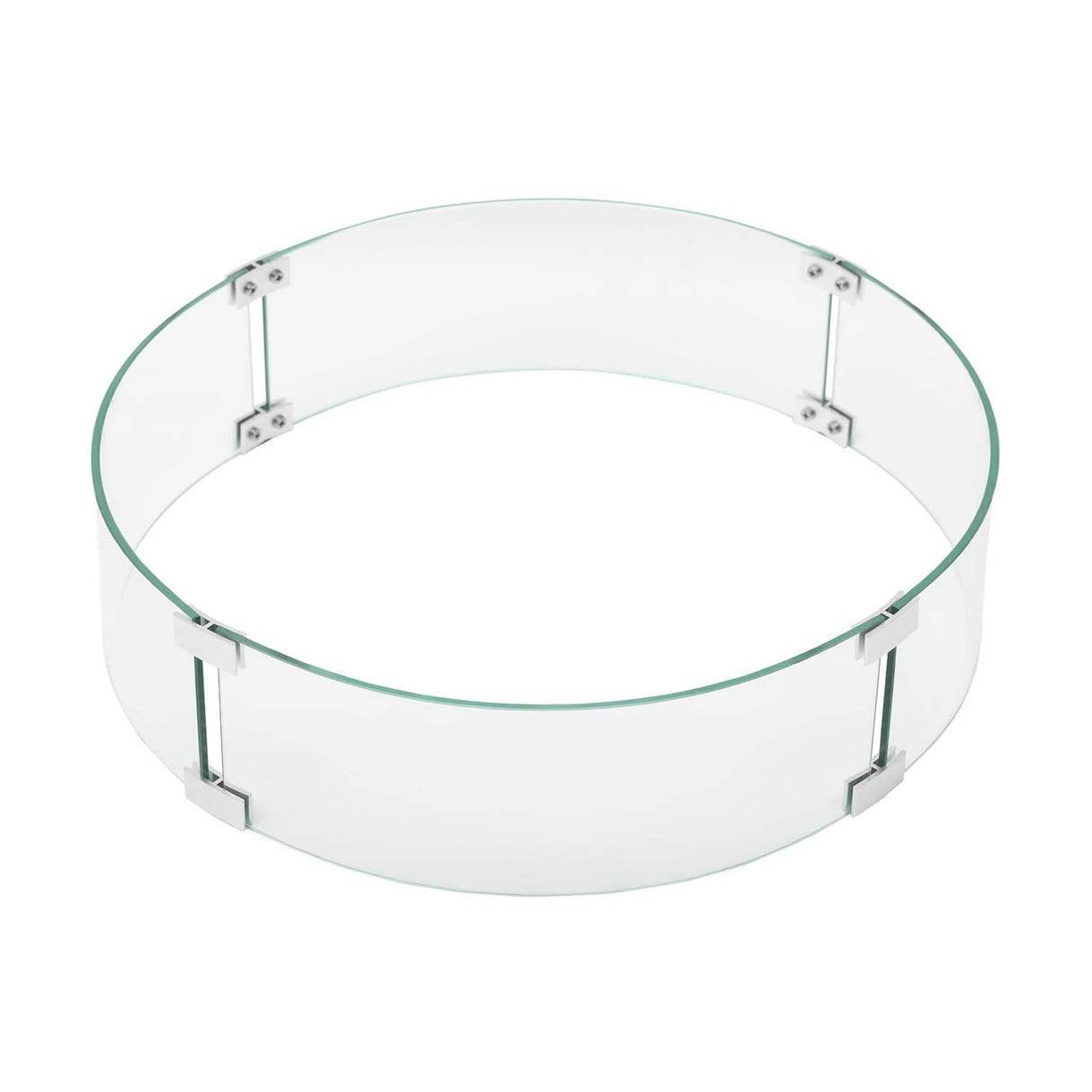 Round 25.7-in Tempered Glass Fire Table Windshield Flame Blocker - Sharicks