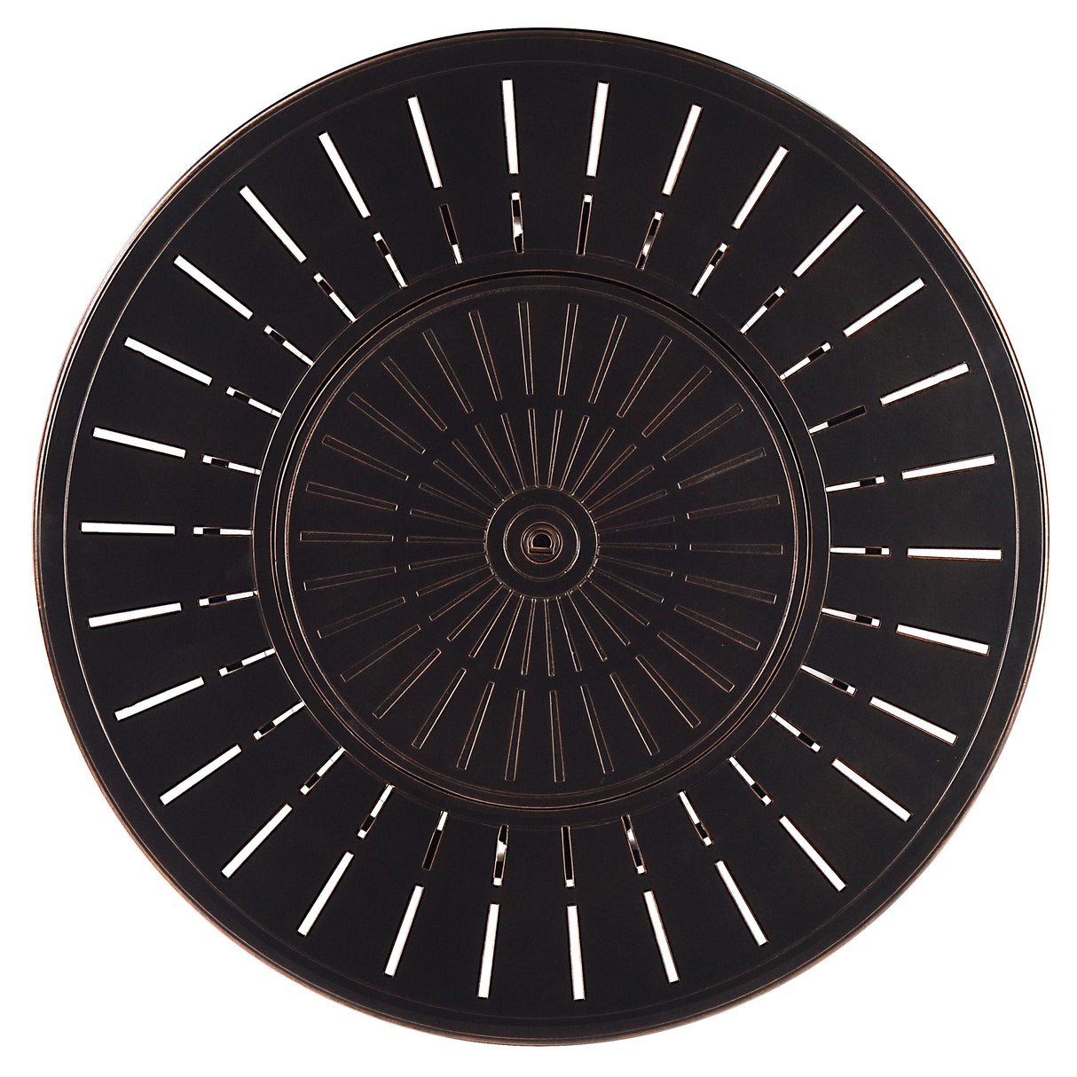 Black Aluminum Fire Table Set with Two Loveseats and Two Club Chairs - Sharicks