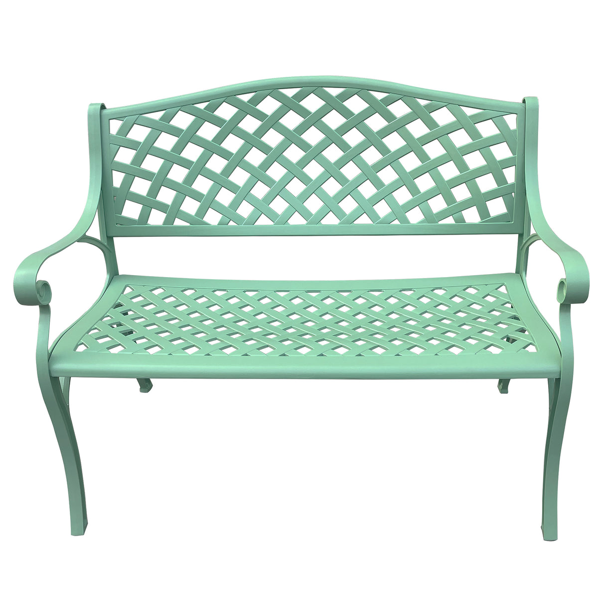Seafoam Green Patio Bench