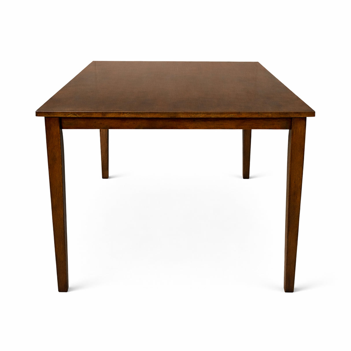Modern 59 Inch Rectangular Dining Table, Dirty Oak Finish Solid Rubberwood
