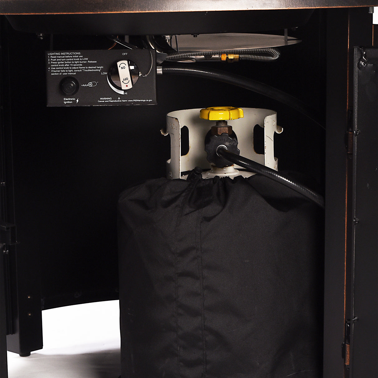 Black Aluminum Fire Table Set with Four Deep Seating Loveseats - Sharicks