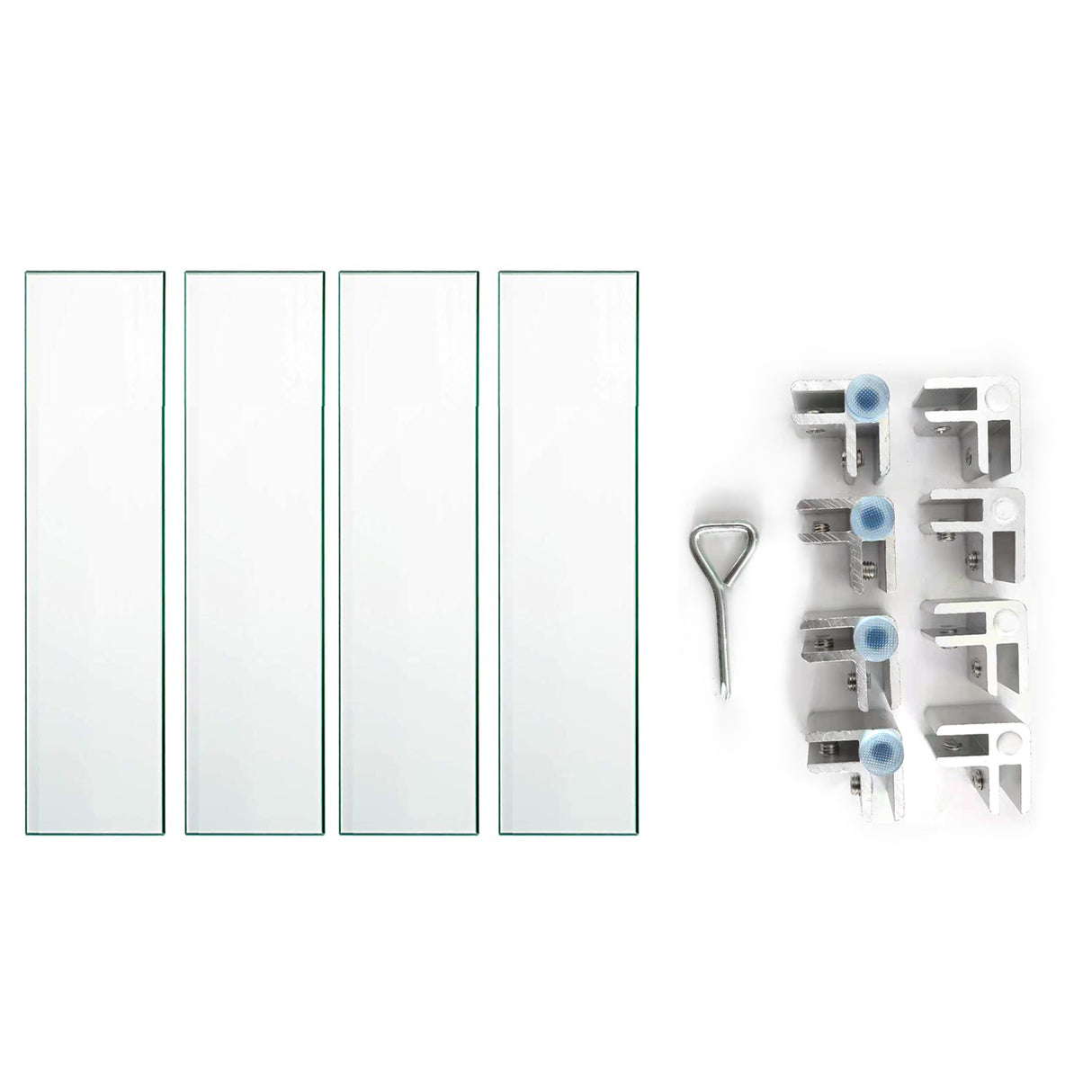 Square 21.8-in X 21.8-in Tempered Glass Fire Table Windshield Flame Blocker - Sharicks