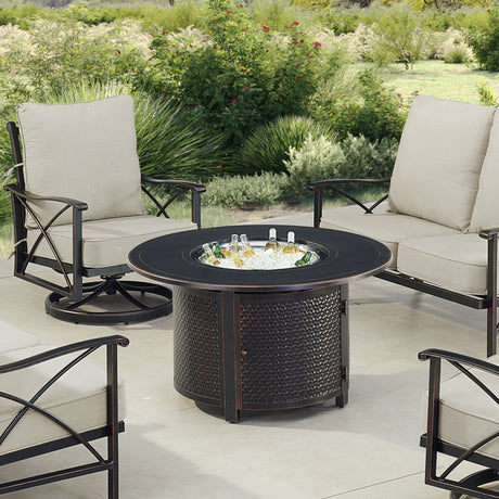 Round 21.5-in Stainless Steel Drop in Ice Bucket for Fire Tables - Sharicks