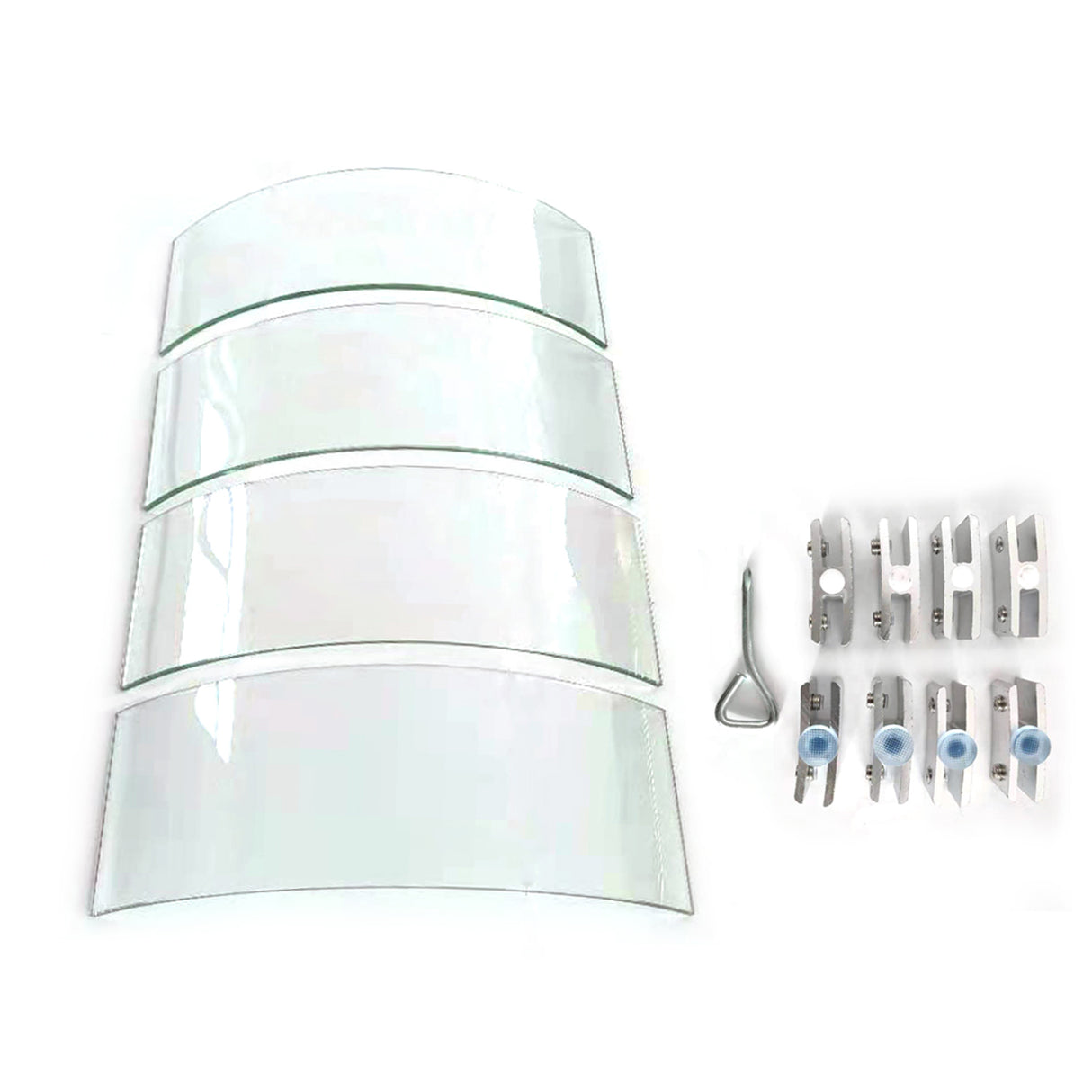 Round 25.7-in Tempered Glass Fire Table Windshield Flame Blocker - Sharicks