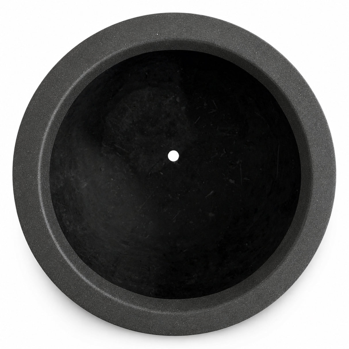 Set of 3 Round Cylinder Polystone Indoor/Outdoor Planters, Black