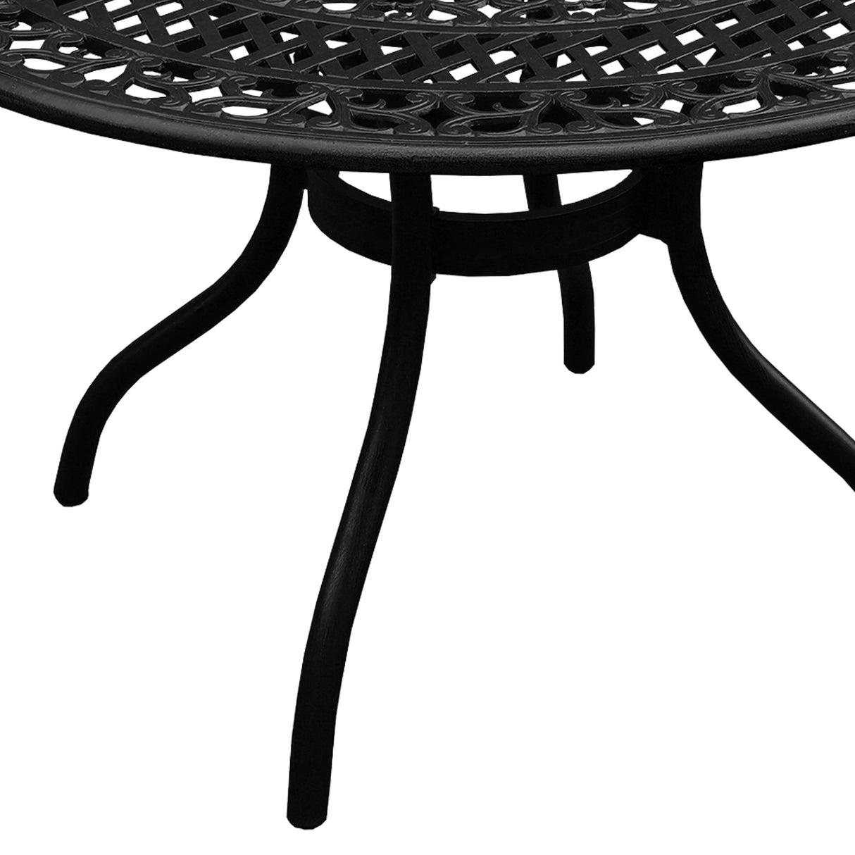 Ornate Outdoor Elegant Aluminum 48-in Round Patio Dining Table Sharicks