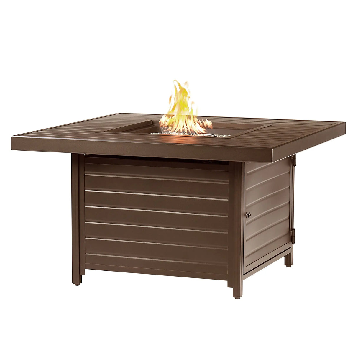 Aluminum 42-in Square Propane Fire Table with Beads, Covers and Lid Sharicks