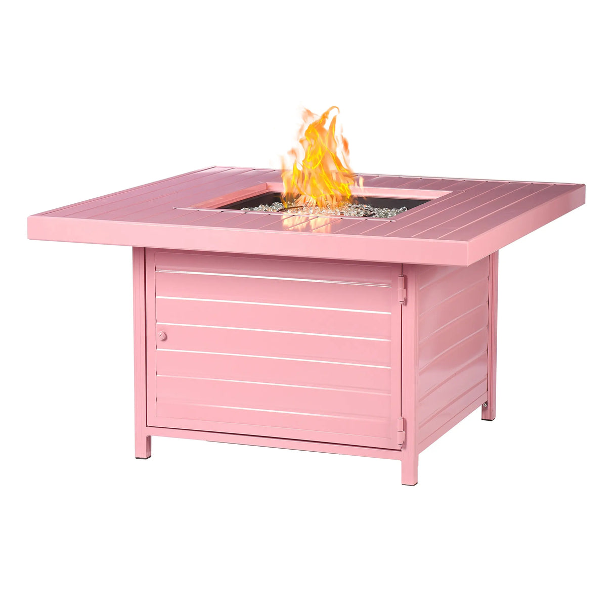 Aluminum 42-in Square Propane Fire Table with Beads, Covers and Lid Sharicks