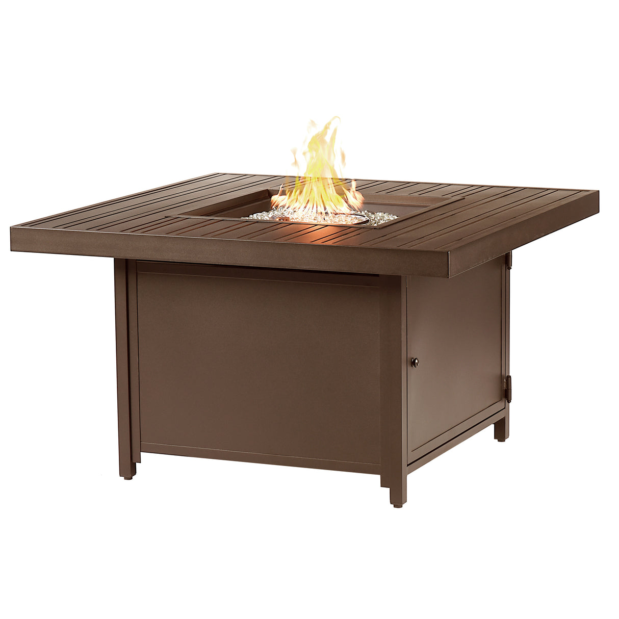 Aluminum 42-in Square Propane Fire Table with Beads, Covers and Lid Sharicks