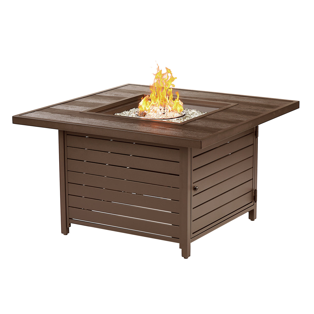 Aluminum 42-in Square Propane Fire Table with Beads, Covers and Lid Sharicks
