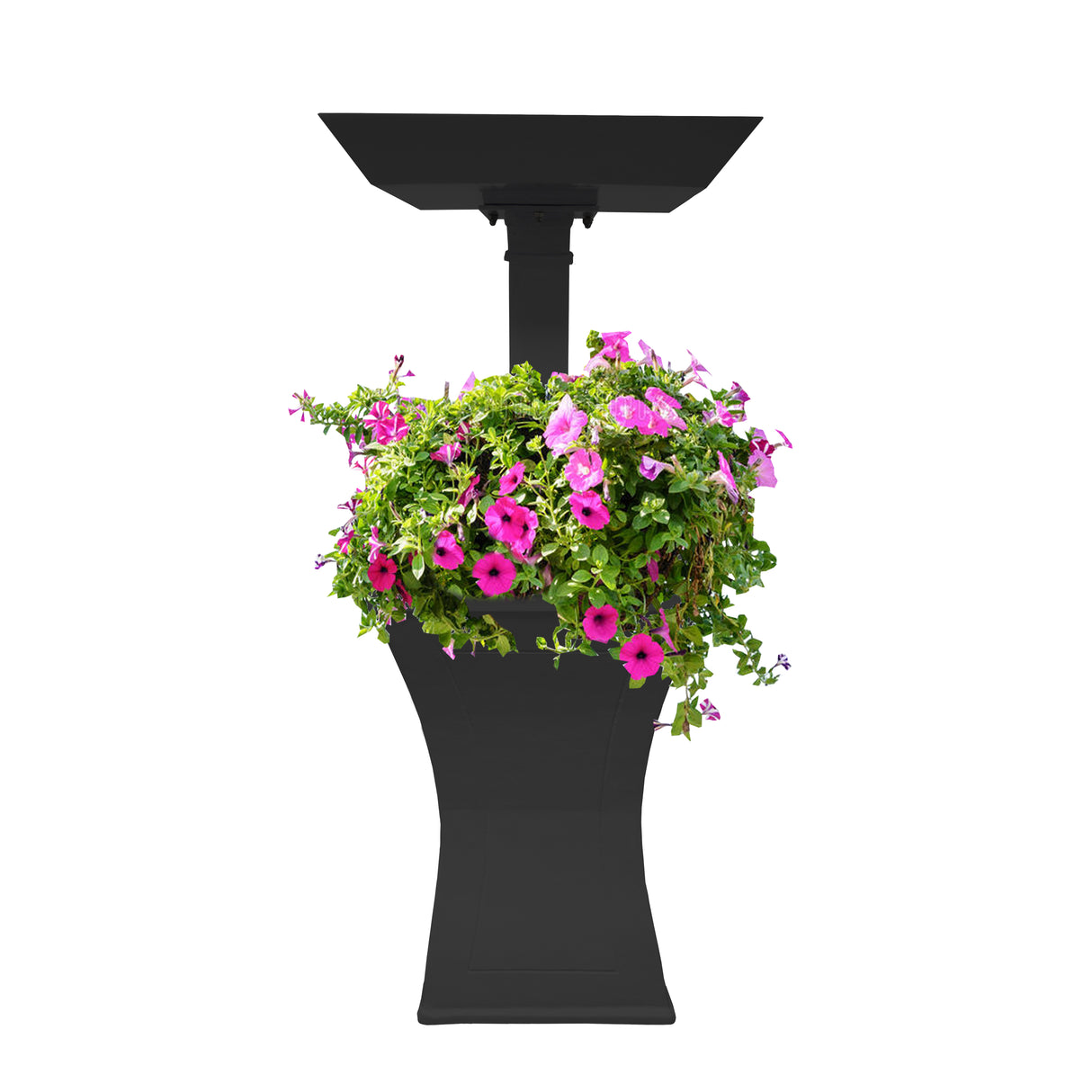 Modern Square Cast Aluminum 40-in Bird Bath and Planter Vase Combo Sharicks