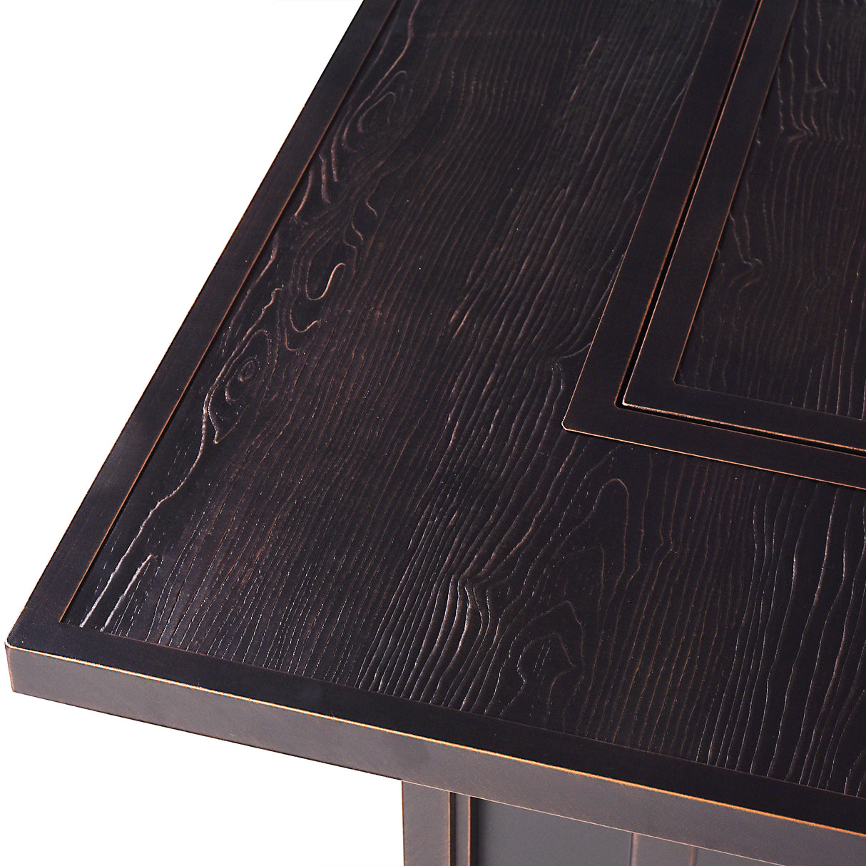 Aluminum 42-in Square Propane Fire Table with Beads, Covers and Lid Sharicks