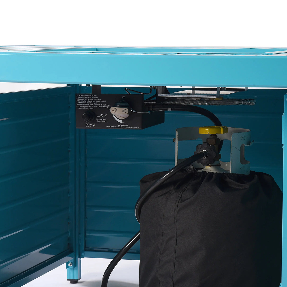 Aluminum 42-in Square Propane Fire Table with Beads, Covers and Lid Sharicks