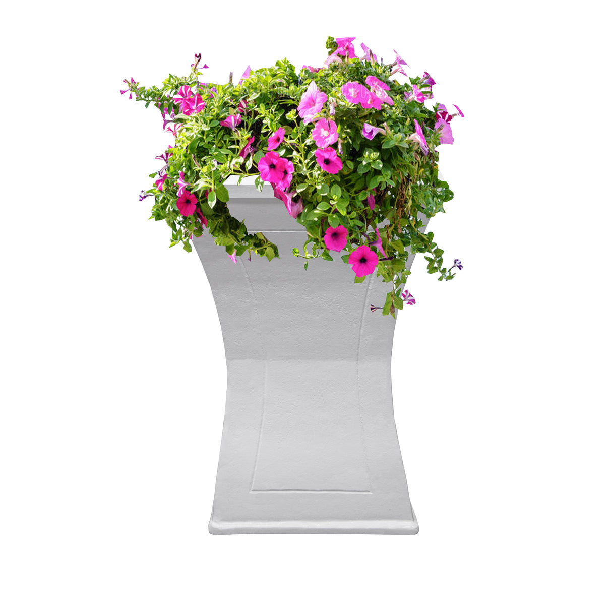 Modern Square Cast Aluminum 40-in Bird Bath and Planter Vase Combo Sharicks