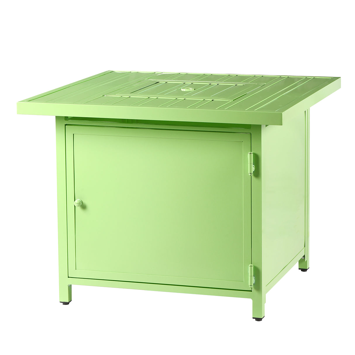 Aluminum 32-in Square Propane Fire Table with Beads, Covers and Lid Sharicks