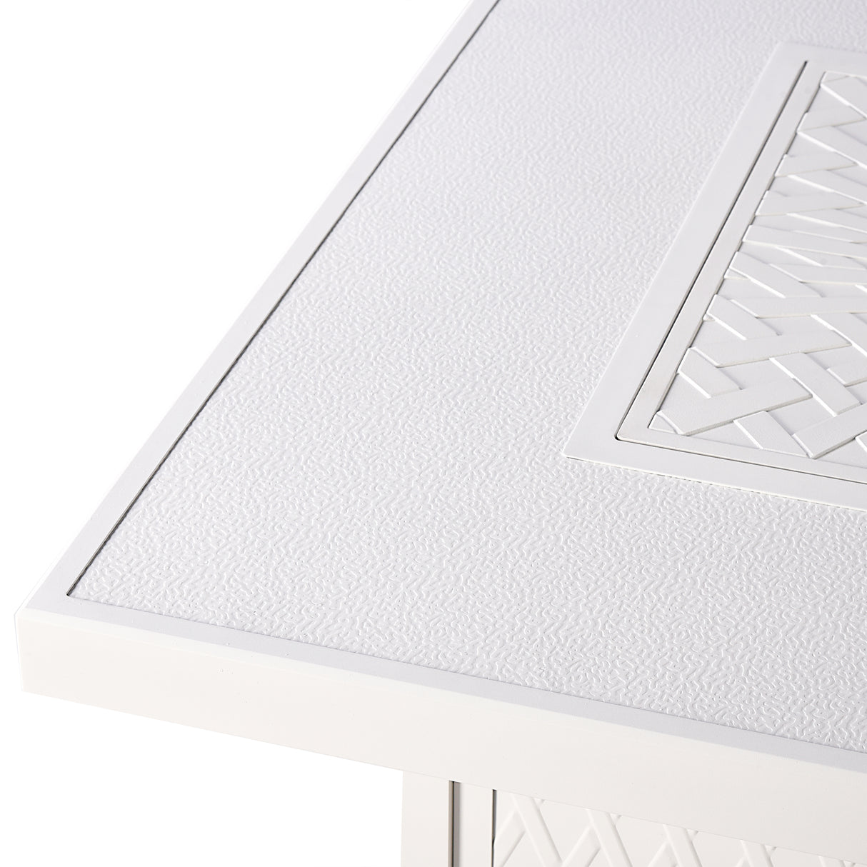 Aluminum 42-in Square Propane Fire Table with Beads, Covers and Lid Sharicks