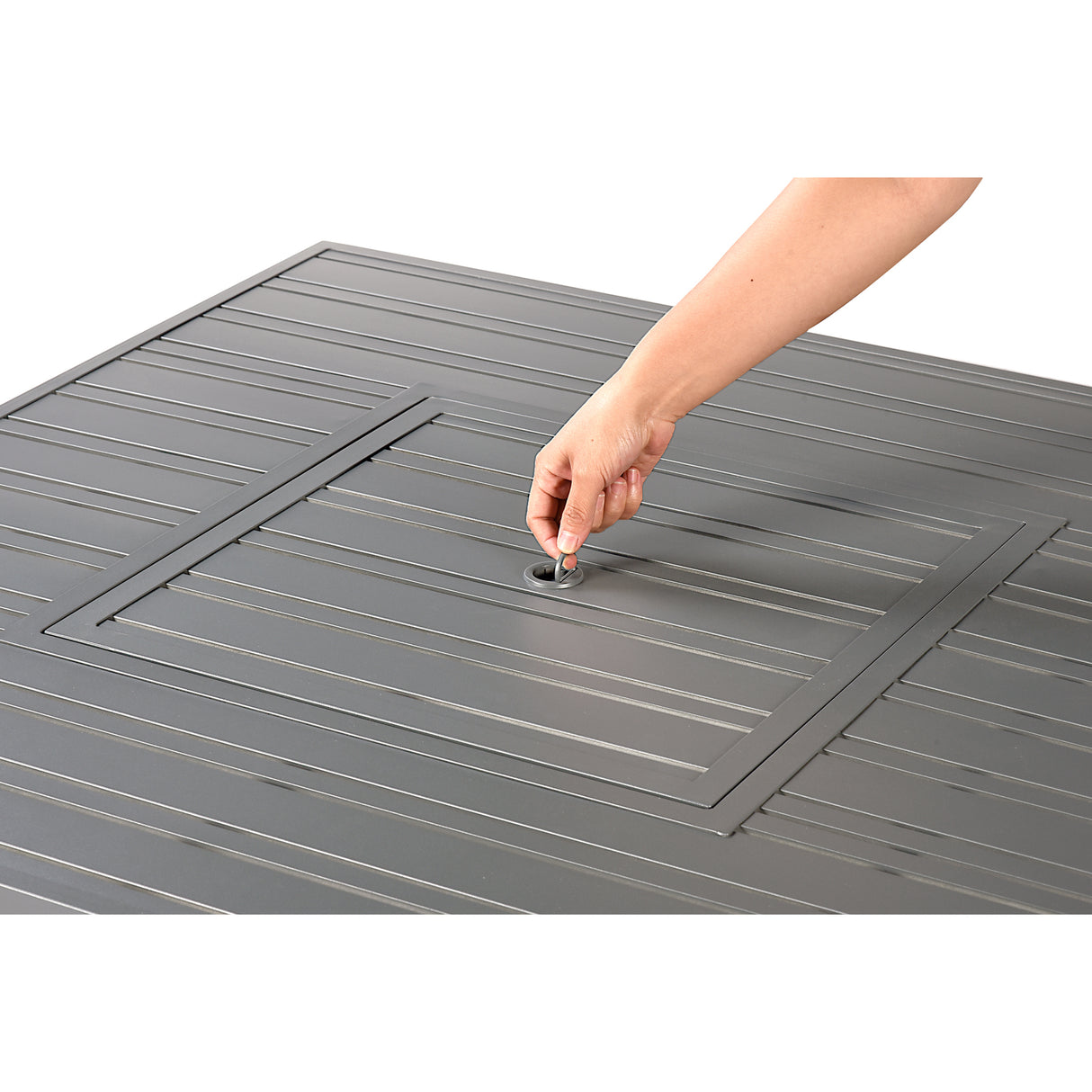 Aluminum 42-in Square Propane Fire Table with Beads, Covers and Lid Sharicks