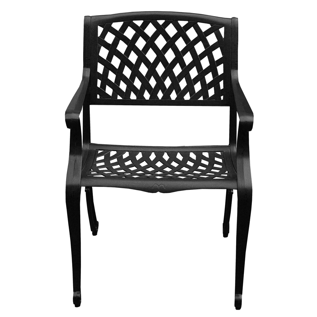 Outdoor Aluminum 5pc Square Black Patio Dining Set with Four Chairs - Sharicks