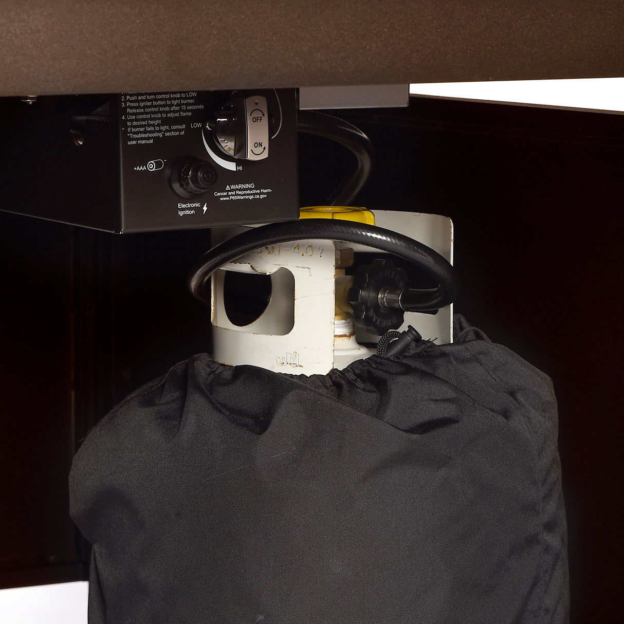 Aluminum 48-in Rectangular Propane Fire Table, Beads, Covers and Lid Sharicks