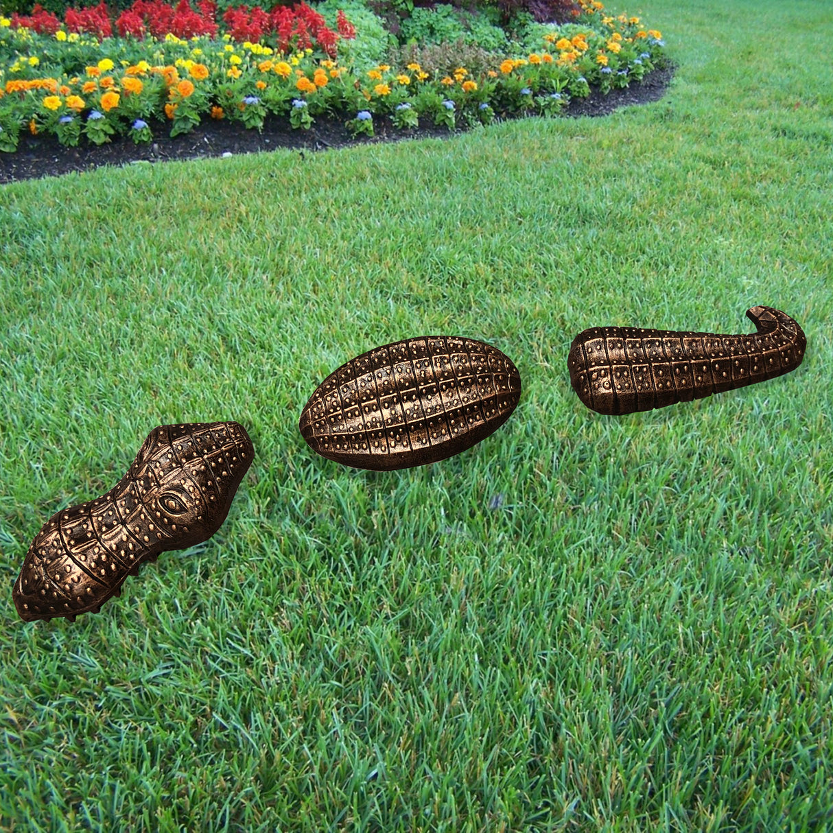 Antique Bronze Cast Aluminum Metal Garden Gator - Sharicks