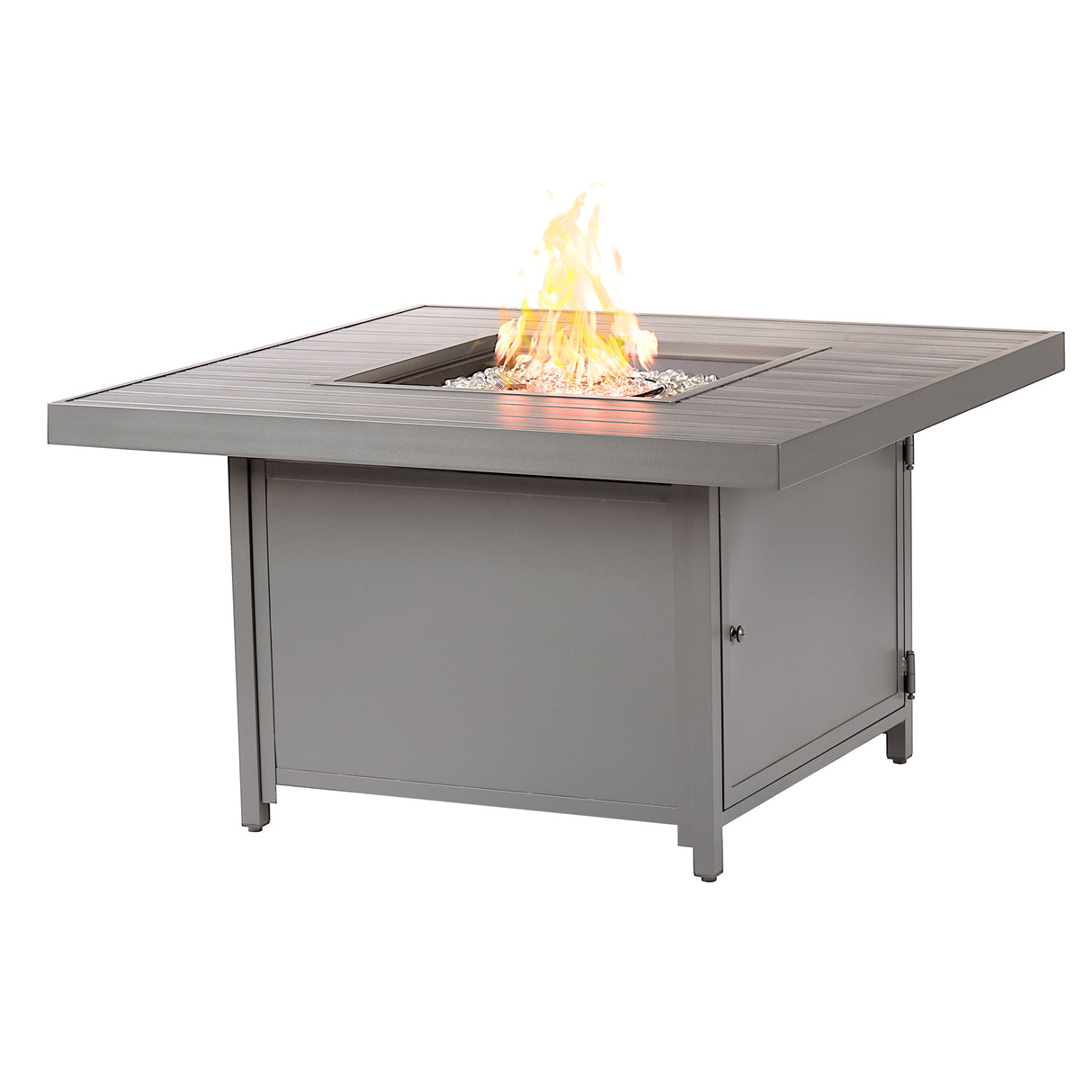 Aluminum 42-in Square Propane Fire Table with Beads, Covers and Lid Sharicks