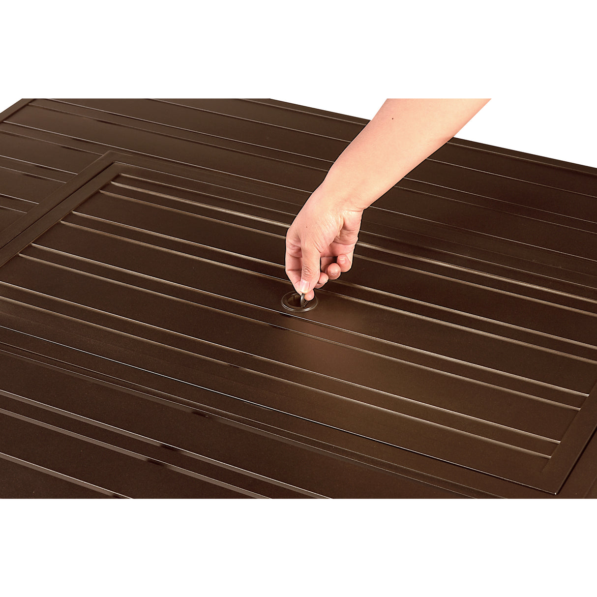 Aluminum 48-in Rectangular Propane Fire Table, Beads, Covers and Lid Sharicks