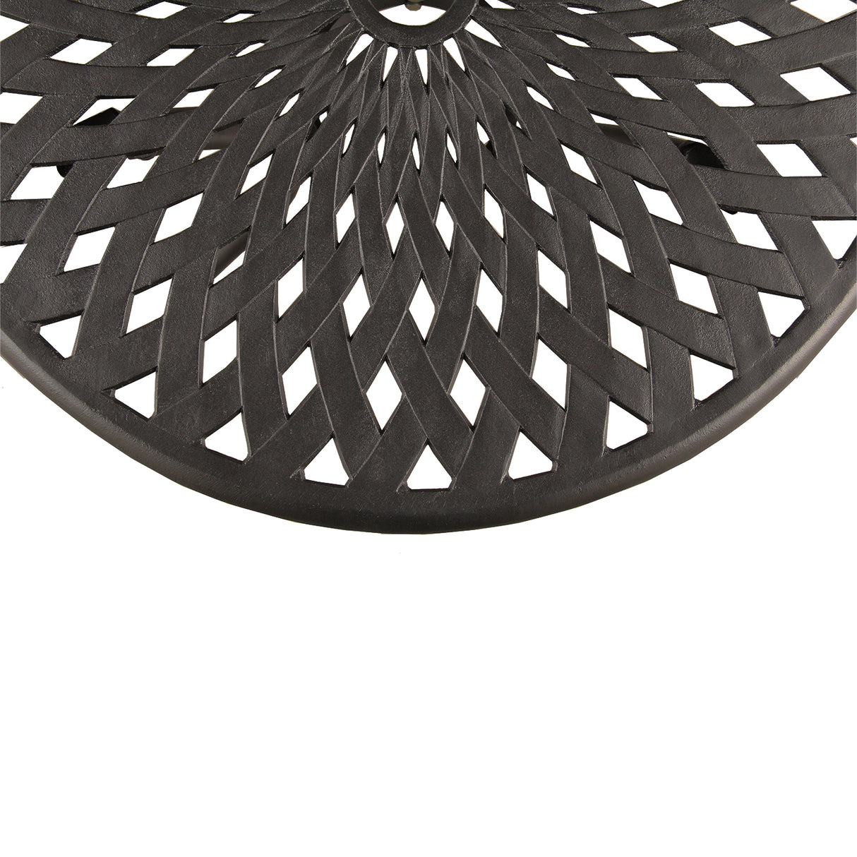 Modern Outdoor Patio Garden Aluminum 3 Piece Bistro Set in Sand Black Sharicks